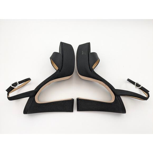 Badgley Mischka Women's Caia Platform Sandals in Black size US7 EU37.5 - Picture 15 of 16